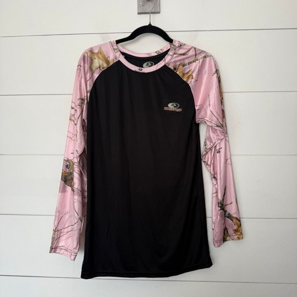 Mossy Oak Women’s XL Black Camo Shirt Top Longsleeve